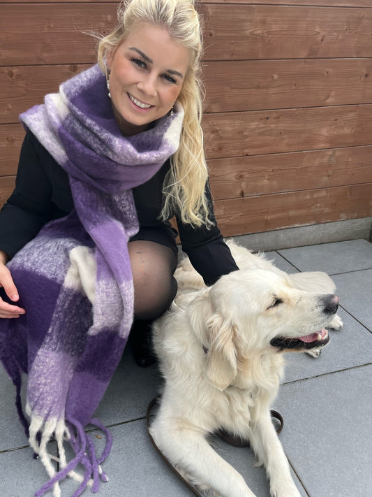 Sjaal - Purper geruit